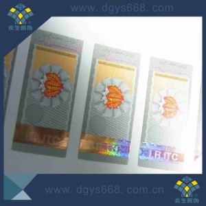 Hot Stamping Foil Security Paper Sticker